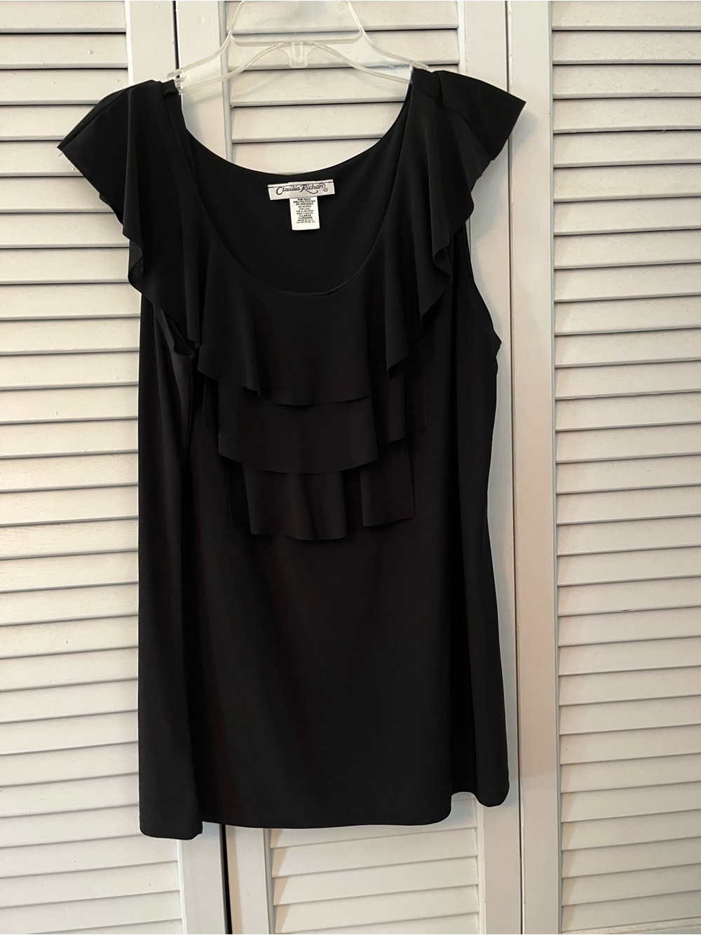 Claudia Richard - Black Ruffle Tank
